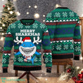 Merry Sharkmas Ugly Christmas Sweater Funny Shark Reindeer Holiday Sweater