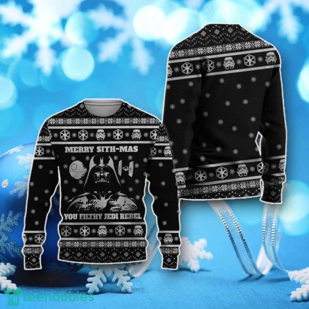 Merry Sith-Mas Darth Vader Ugly Christmas Sweater Unique Gift