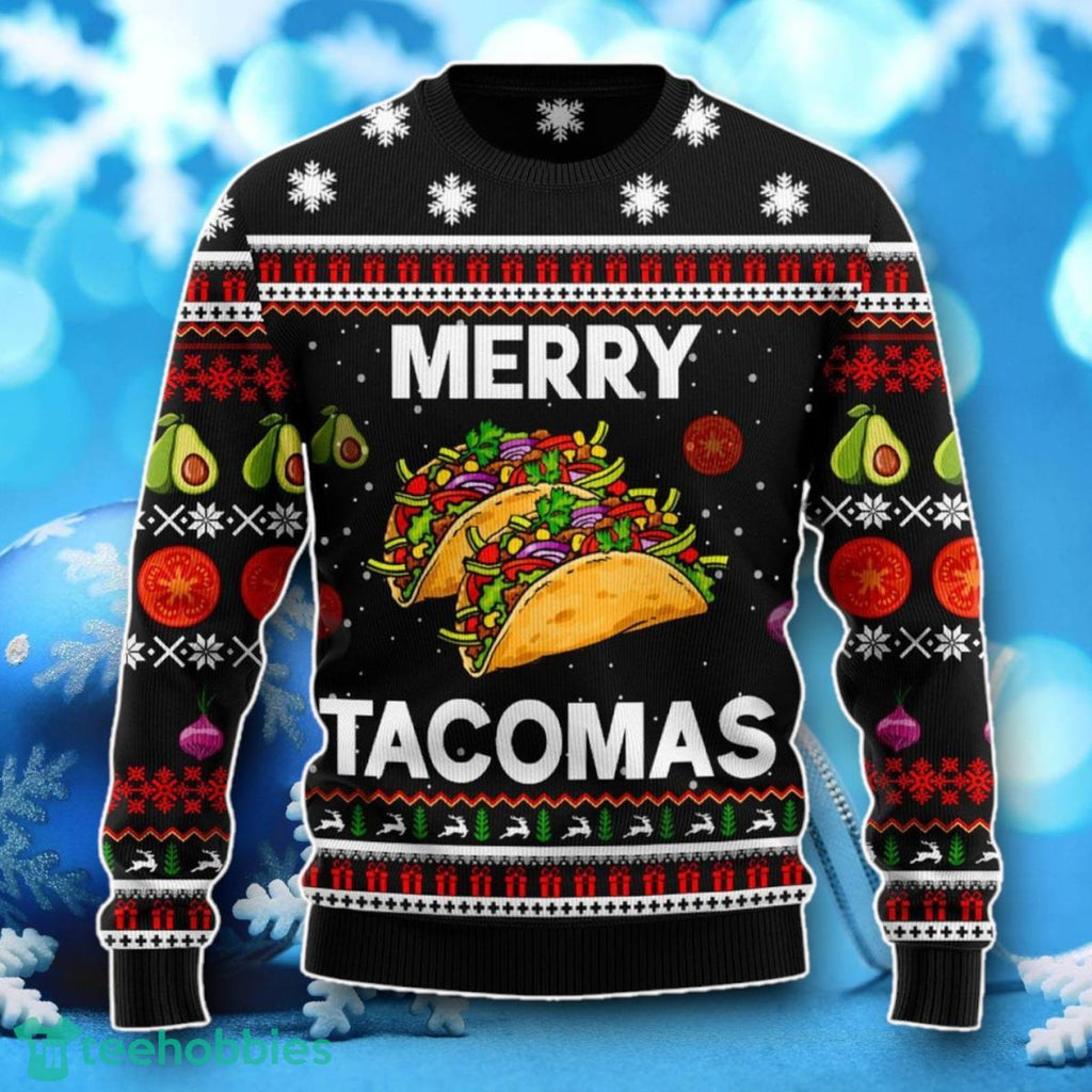 Merry Tacomas Ugly Christmas Sweater Unique Gift