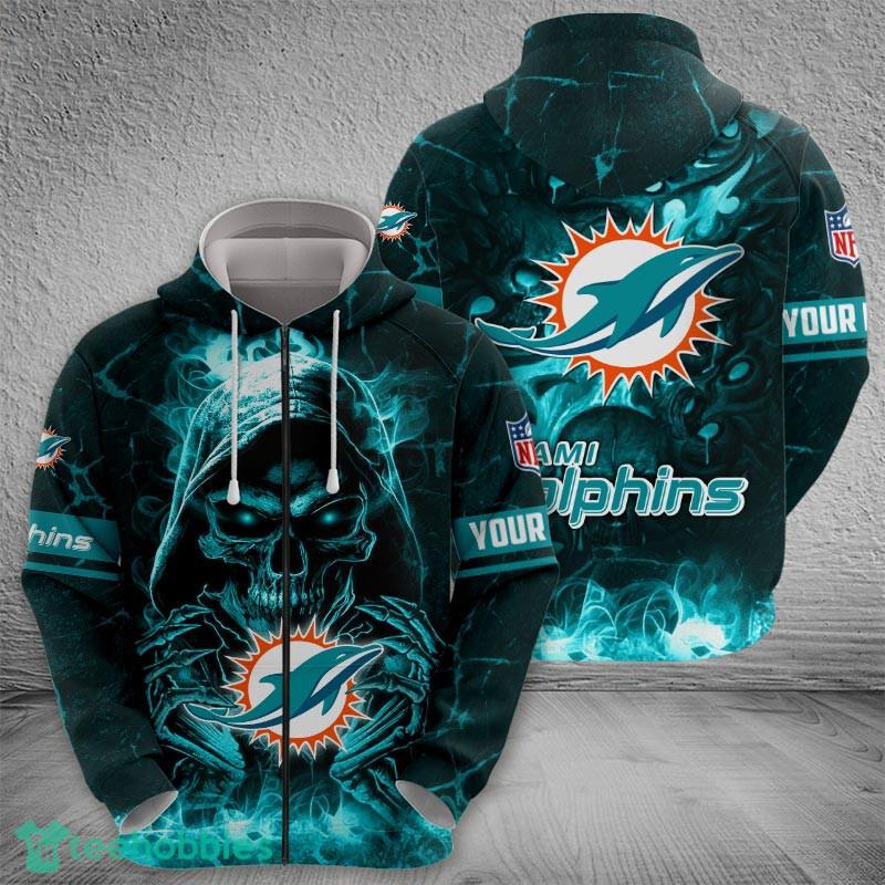 Miami Dolphins Fire Skull Accessory 3D Hoodie Gift Halloween
