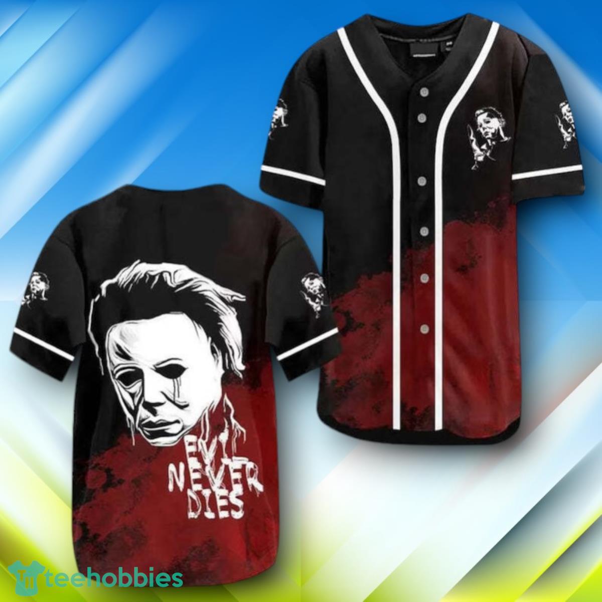 Michael Myers Red Black Halloween Baseball Jersey Style Gift