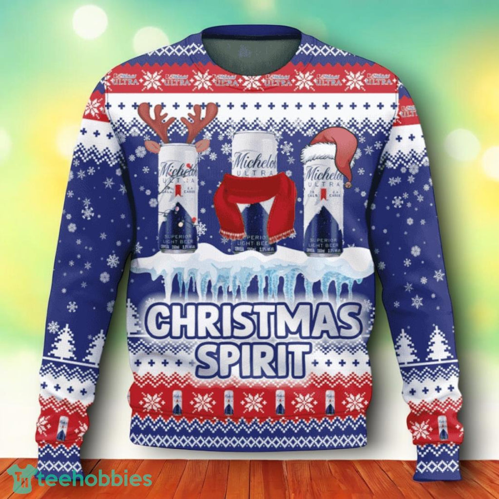 Michelob Ultra Christmas Spirit Ugly Christmas Sweater For Men Women