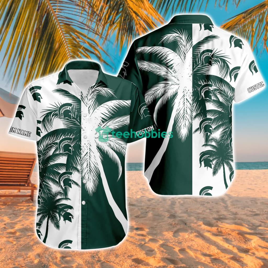 Michigan State Ncaa Aloha Tropical Hawaiian Shirt For Men And Women Custom Name