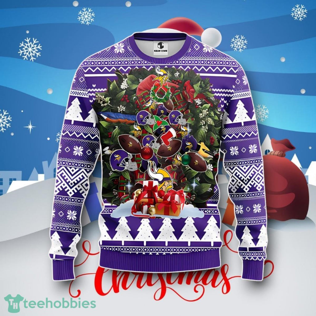 Minnesota Vikings Tree Ugly Christmas Sweater Unique Gifts