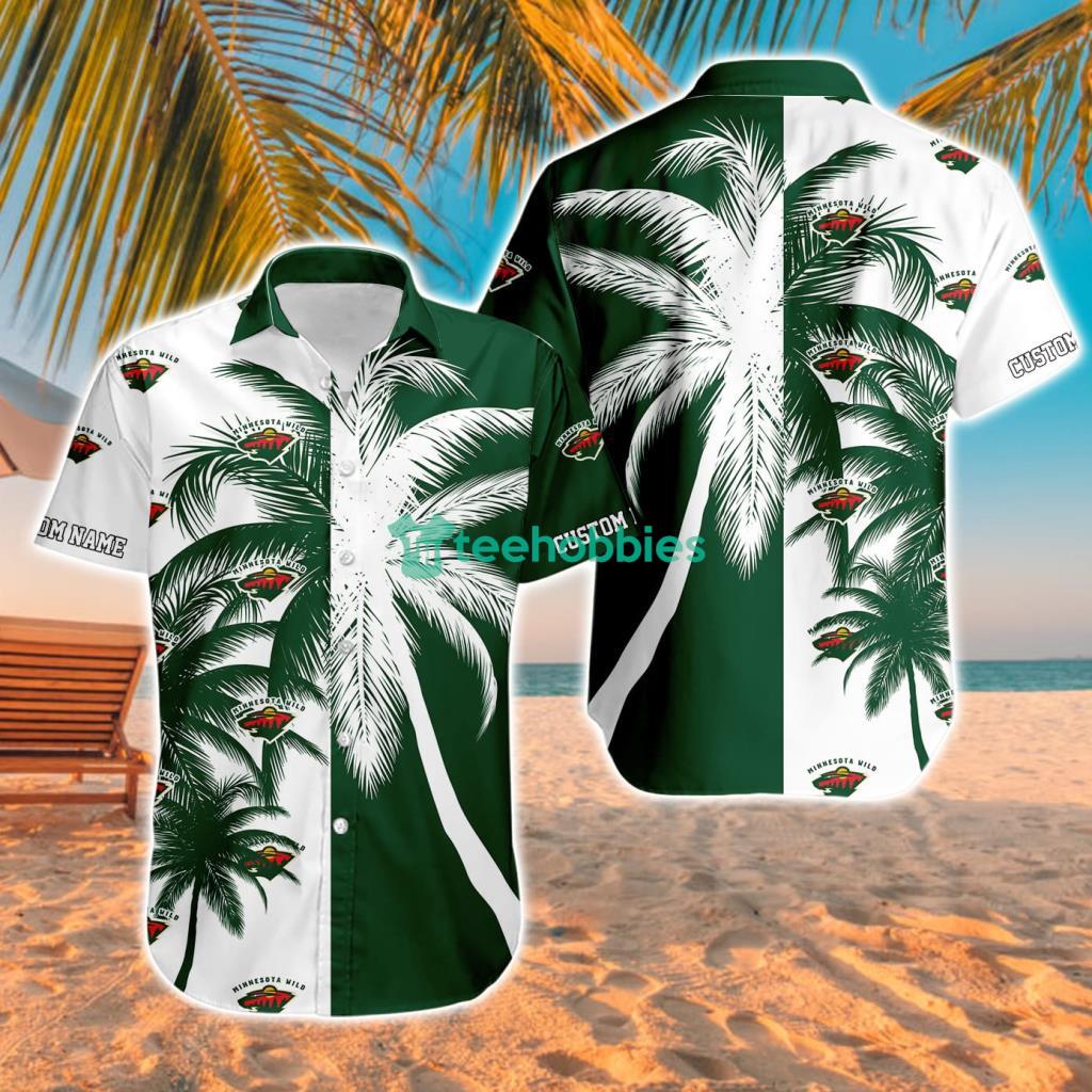 Minnesota Wild Aloha Tropical Hawaiian Shirt For Men And Women Custom Name