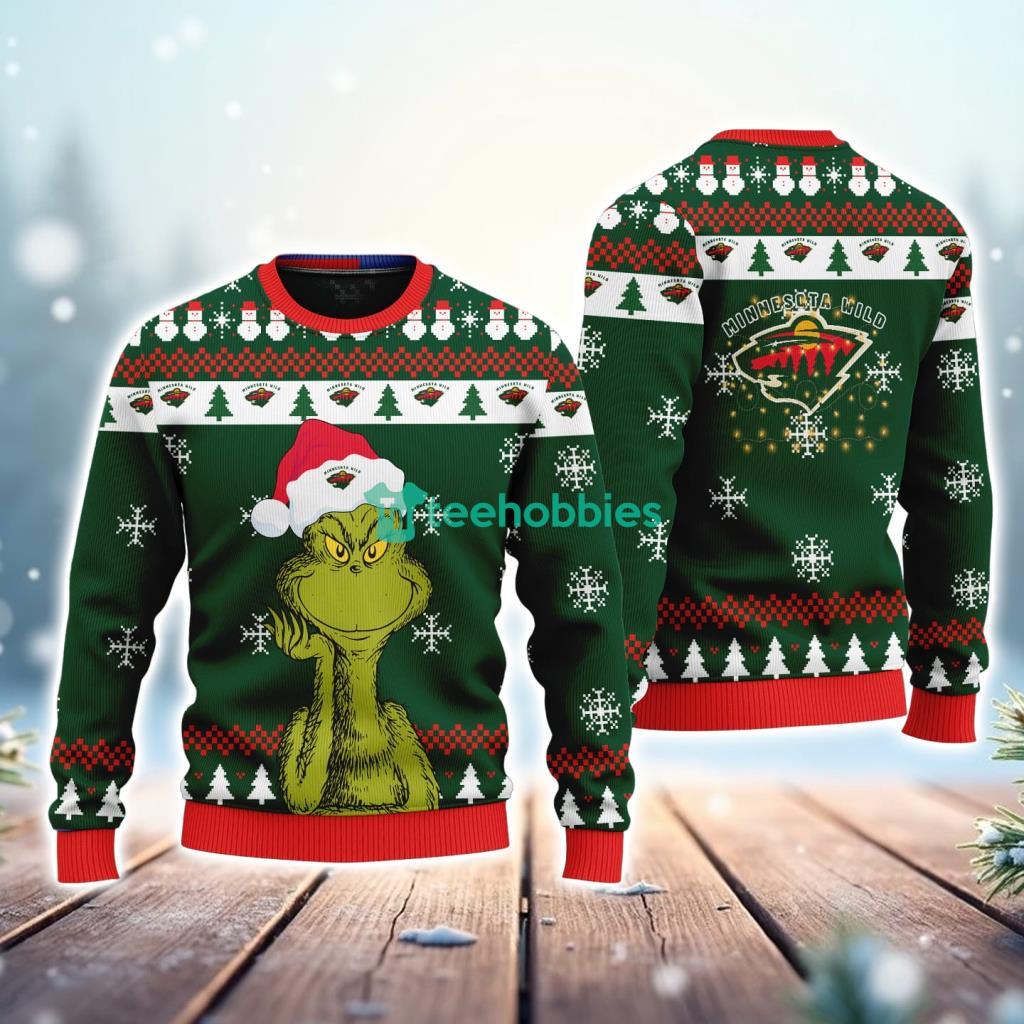 Minnesota Wild The Grinch Funny Merry Christmas Uglly Sweater 3D New Trend