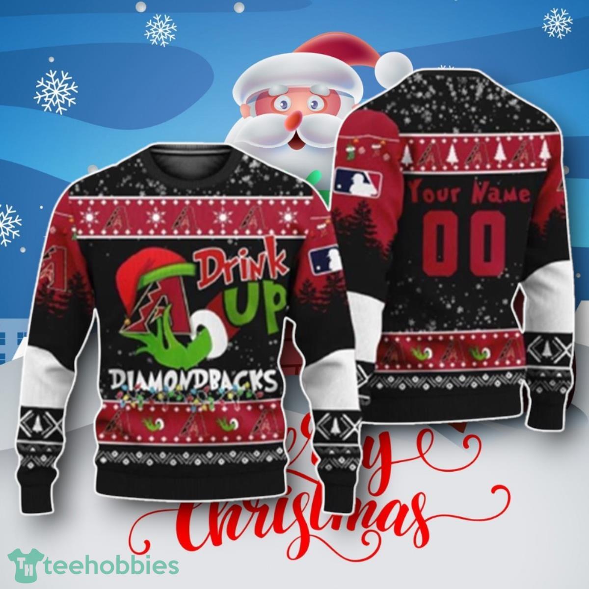 MLB Arizona Diamondbacks Custom Name And Number Ugly Christmas Sweater Unique Gift