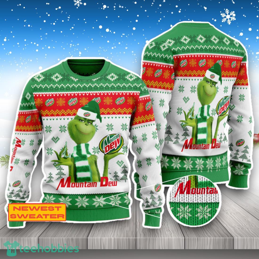 Mountain Dew The Grinch Ugly Christmas Sweater Trending For Fans