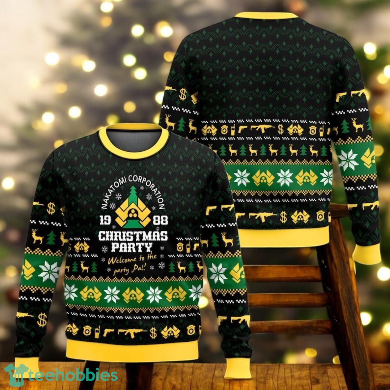 Nakatomi Christmas Party Ugly Sweater Die Hard Sweater Funny Holiday Movie Sweater