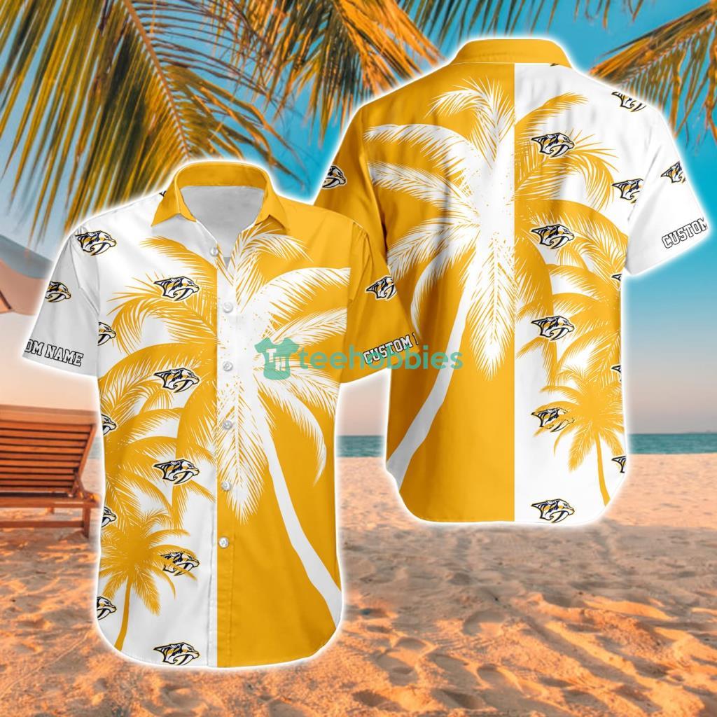 Nashville Predators Aloha Tropical Hawaiian Shirt For Men And Women Custom Name