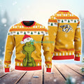 Nashville Predators The Grinch Funny Merry Christmas Uglly Sweater 3D New Trend