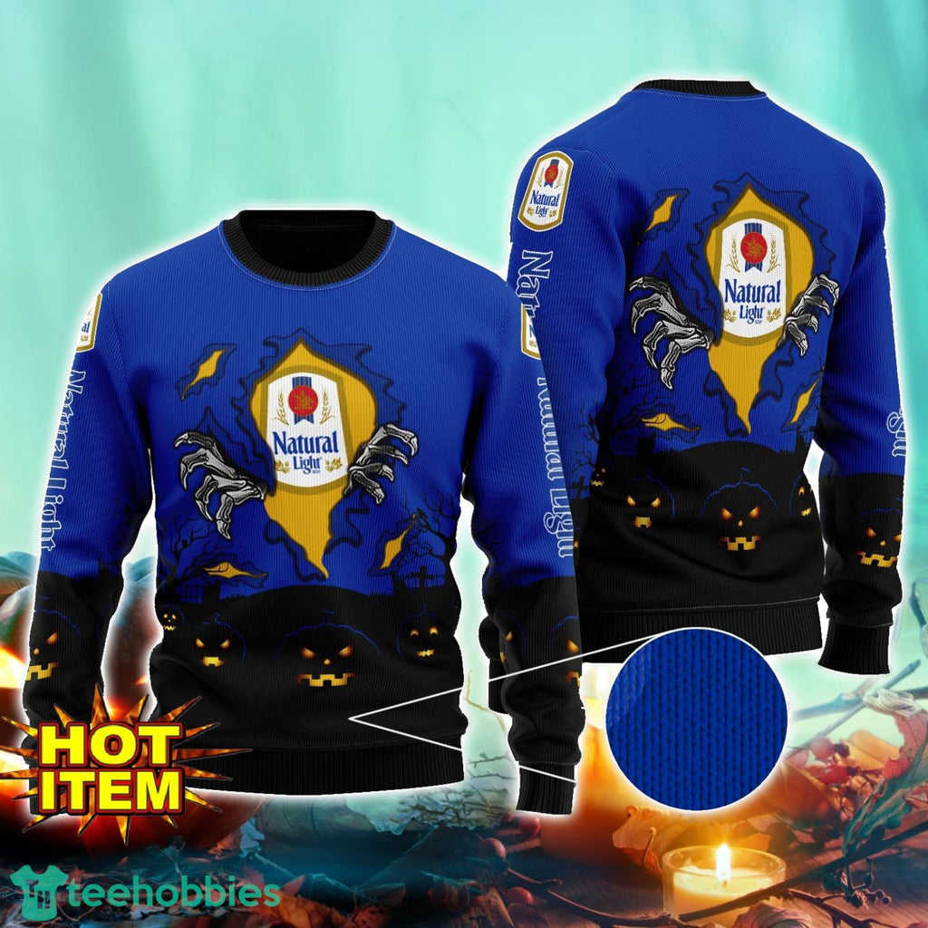 Natural Light Scary Night Halloween Hand Pull Out Halloween 3D Sweater For Men and Women