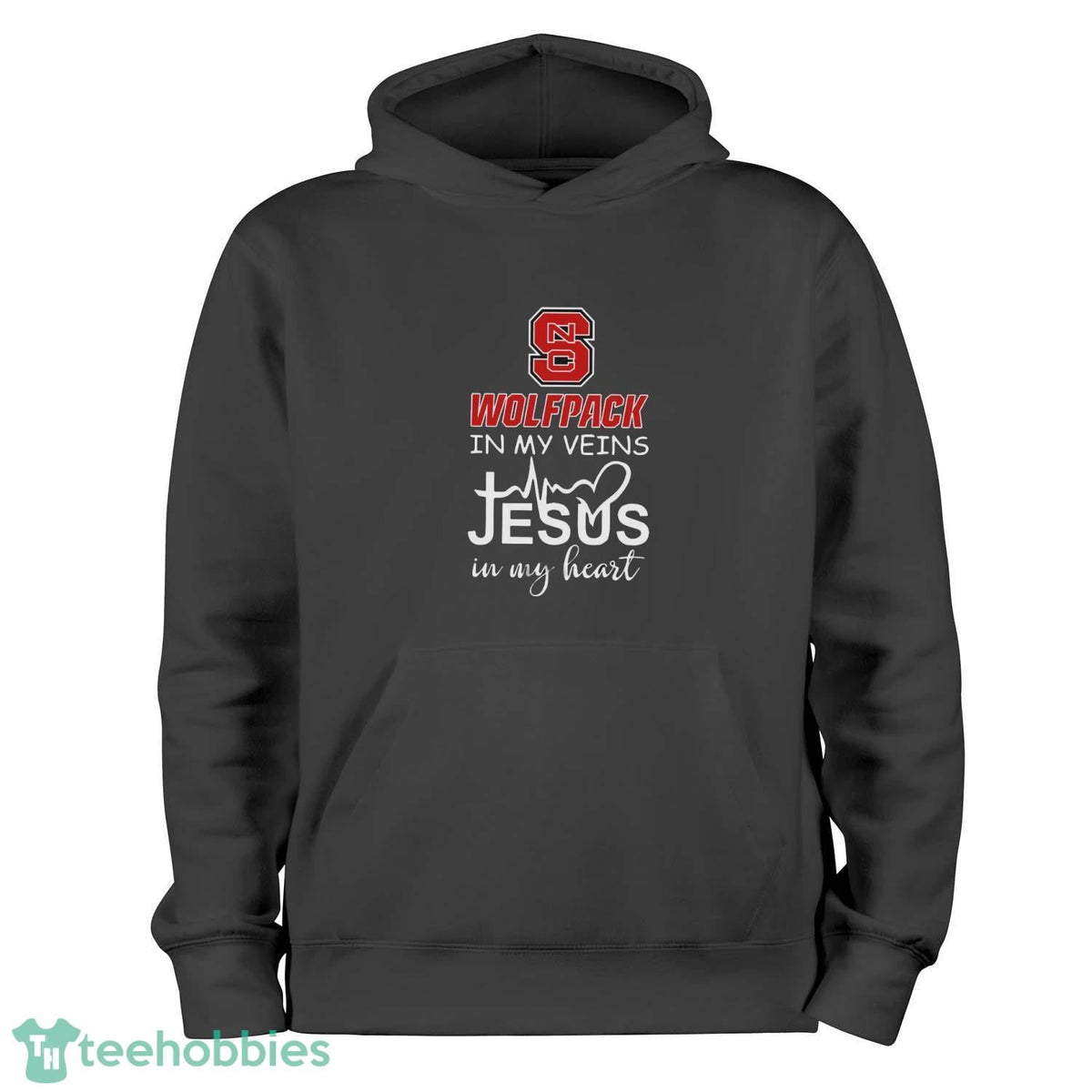 NC State Wolfpack In My Veins Jesus In My Heart Unisex , , , Long Sleeve Tee