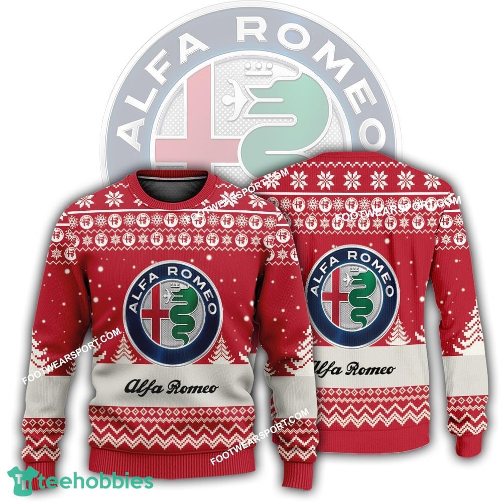 New Logo Alfa Romeo Car Racing December Ugly Christmas Sweater For Men Women