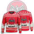 New Logo Bacardi Red Beer Woven Ugly Xmas Sweater Gift For Adult