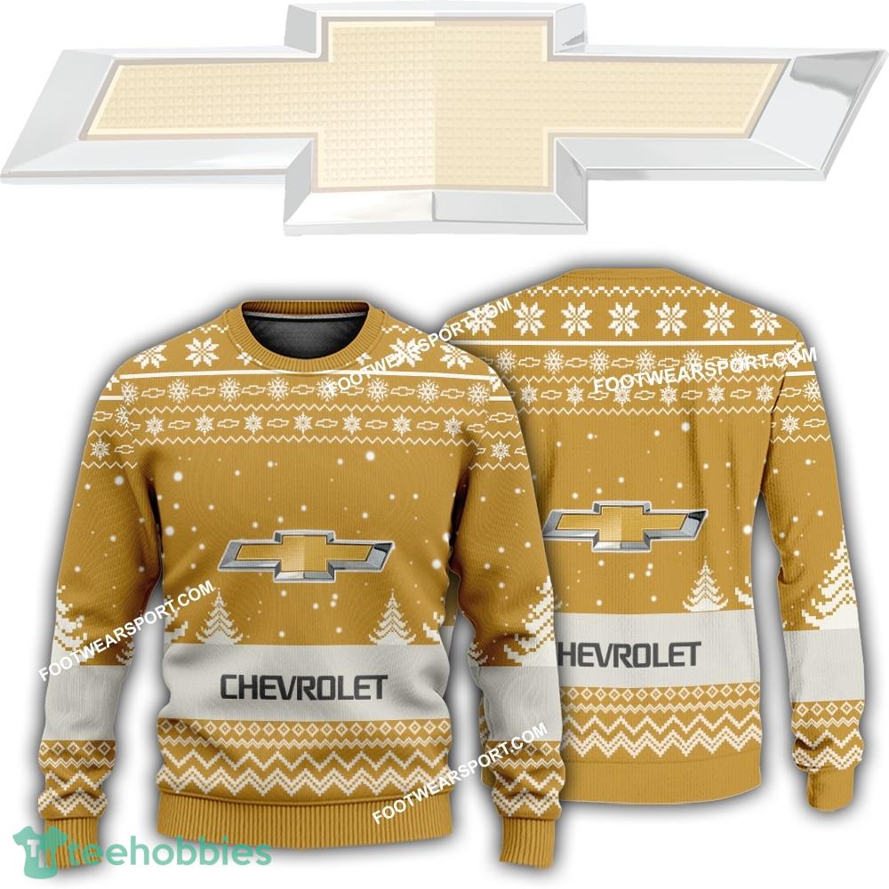 New Logo Chevrolet Car Racing Fabric Ugly Christmas Sweater AOP Gift Holidays