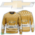 New Logo Chevrolet Car Racing Fabric Ugly Christmas Sweater AOP Gift Holidays