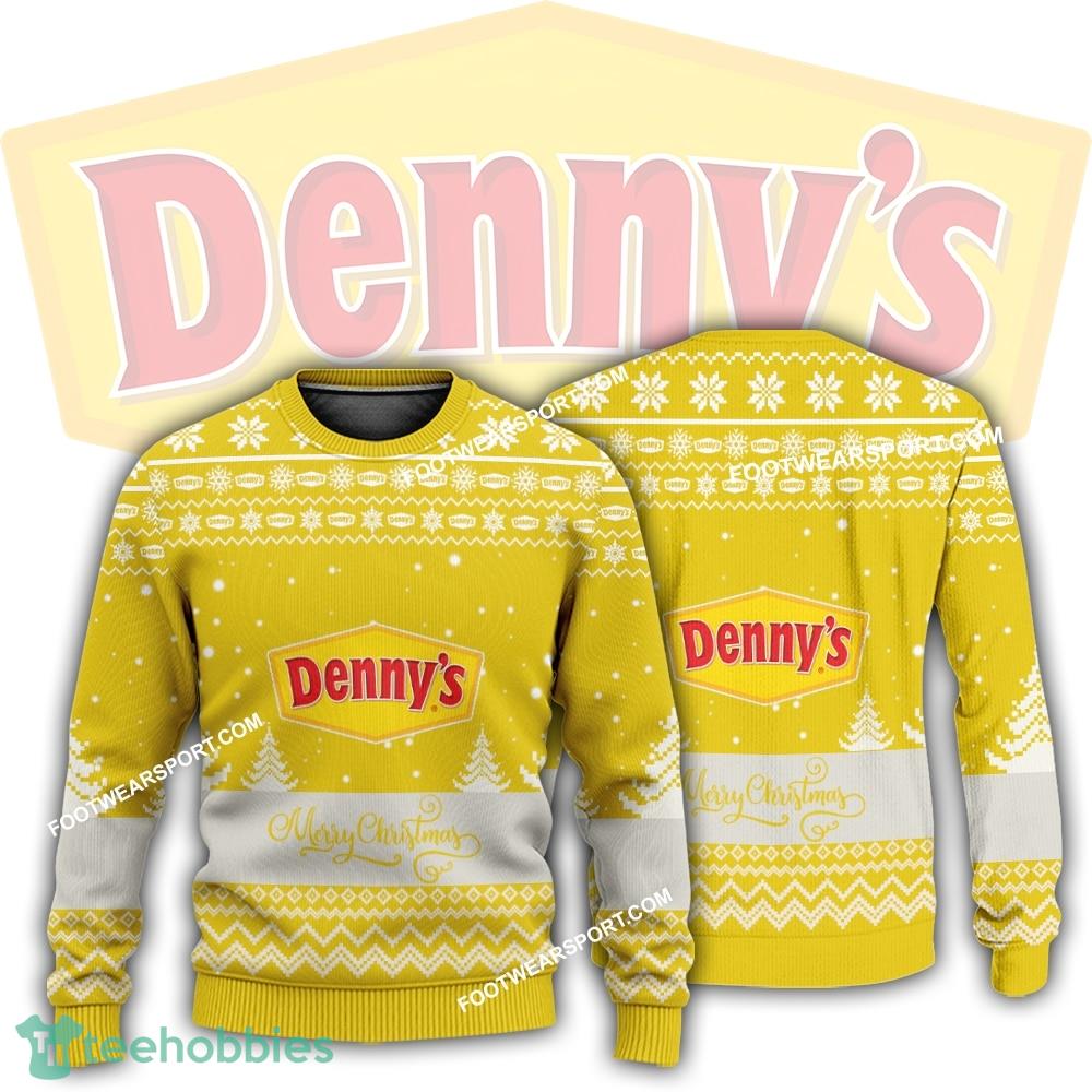 New Logo Denny’s Gingerbread Ugly Christmas 3D Sweater For Men Women