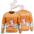 New Logo Dunkin’ Donuts Mulled Ugly Christmas Sweater Gift For Adult
