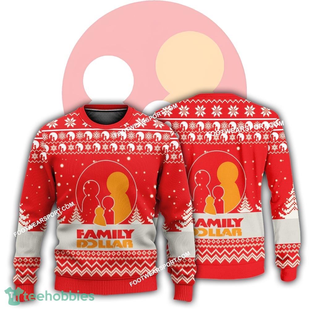 New Logo Family Dollar Frostbite Ugly Xmas 3D Sweater For Men Women