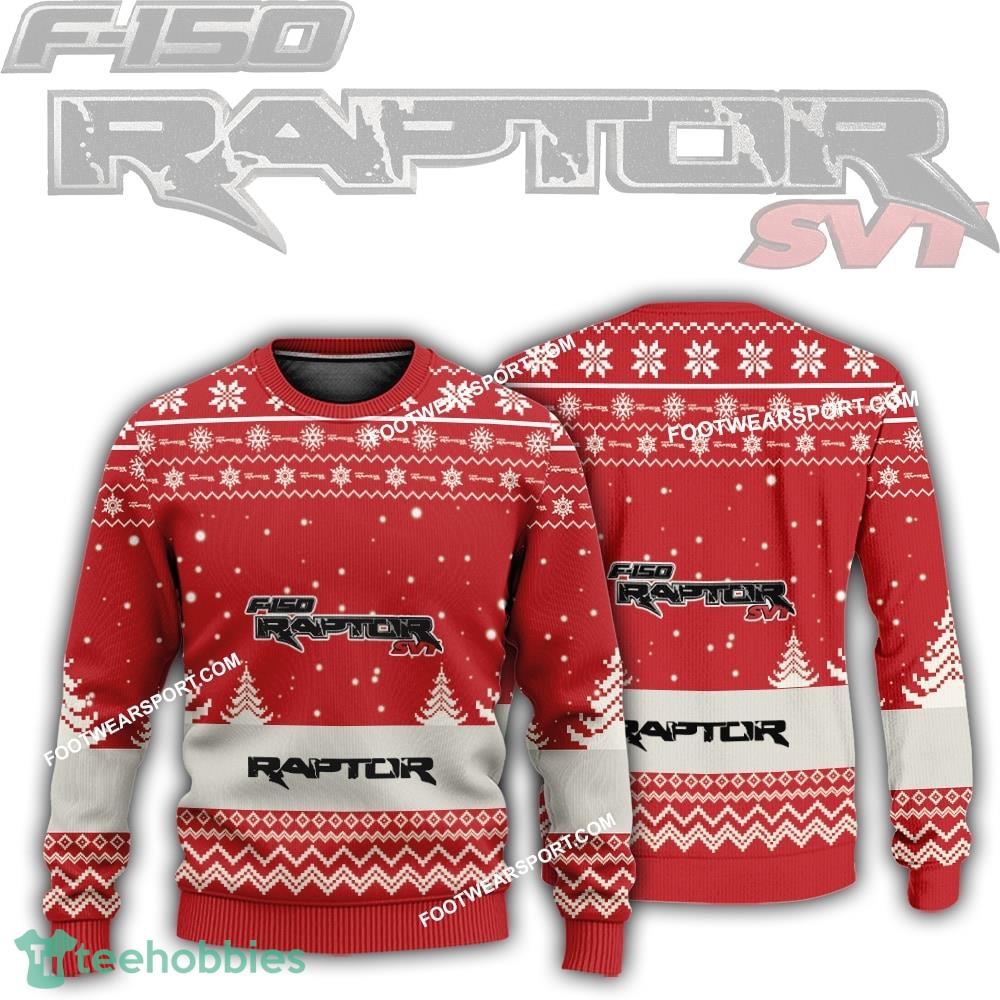 New Logo Ford F 150 Raptor Car Racing Winterlude Ugly Christmas 3D Sweater Gift For Adult