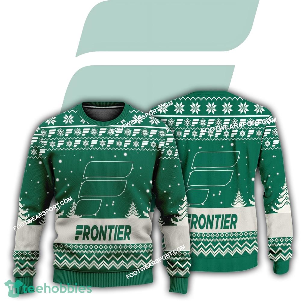New Logo Frontier Airlines Heater Ugly Christmas Sweater For Men Women