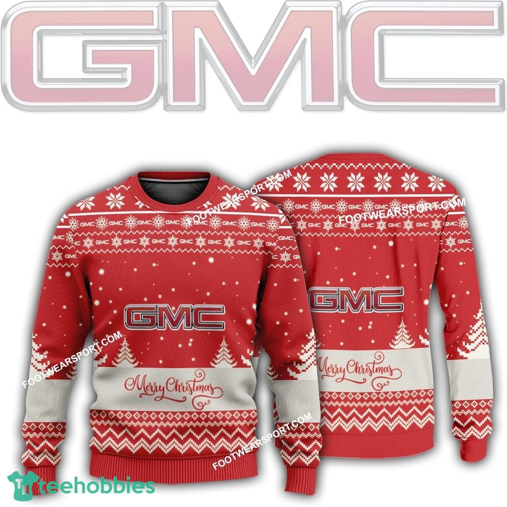 New Logo GMC Car Racing Soup Knitted Xmas 3D Sweater Gift Holidays