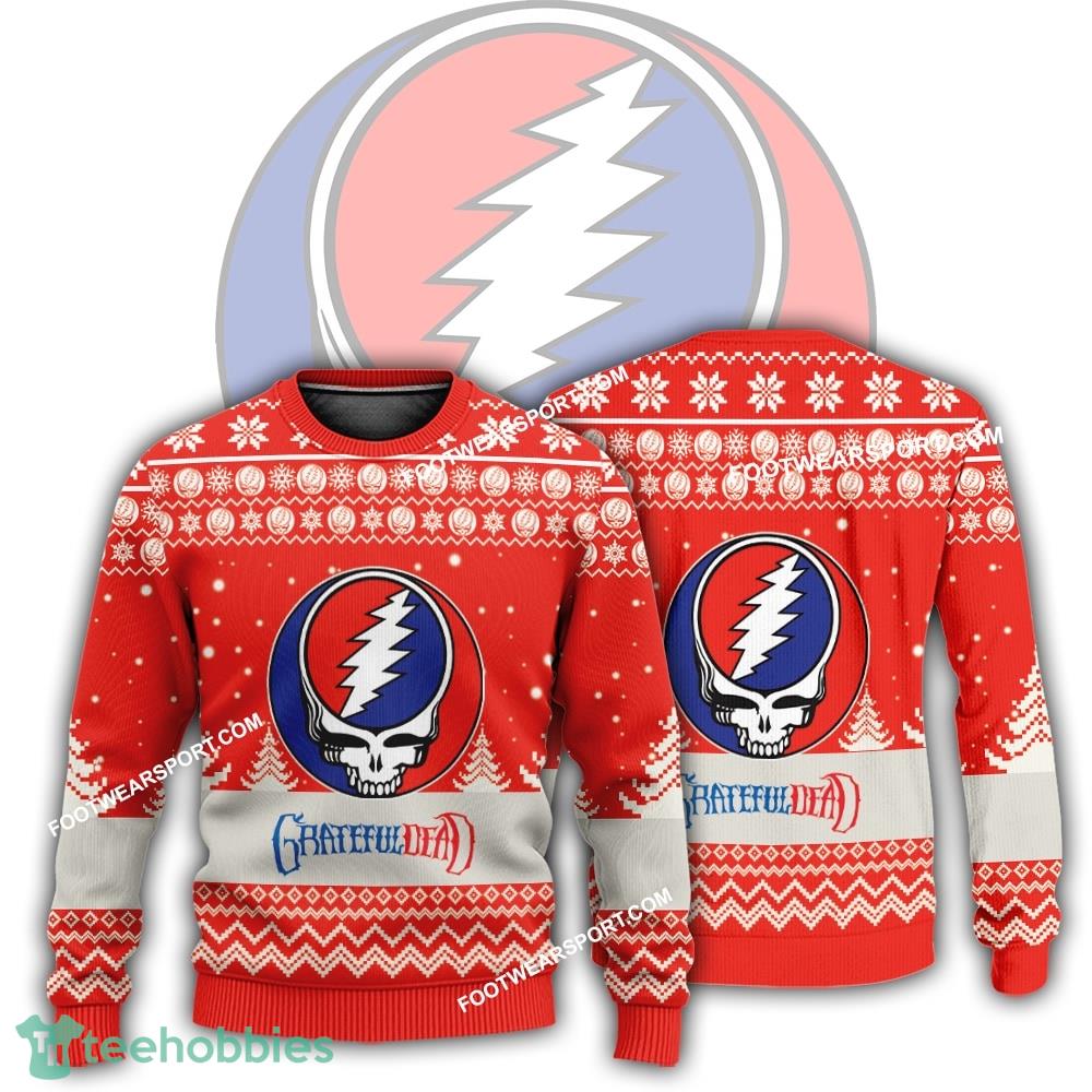 New Logo Grateful Dead Band Sled Ugly Christmas Sweater Gift Holidays