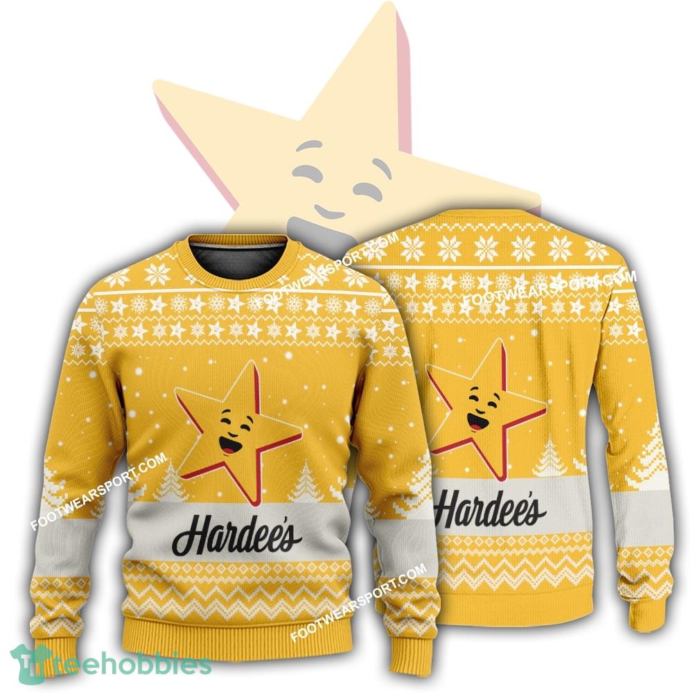 New Logo HARDEE’S Hibernation Knitted Christmas 3D Sweater For Men Women