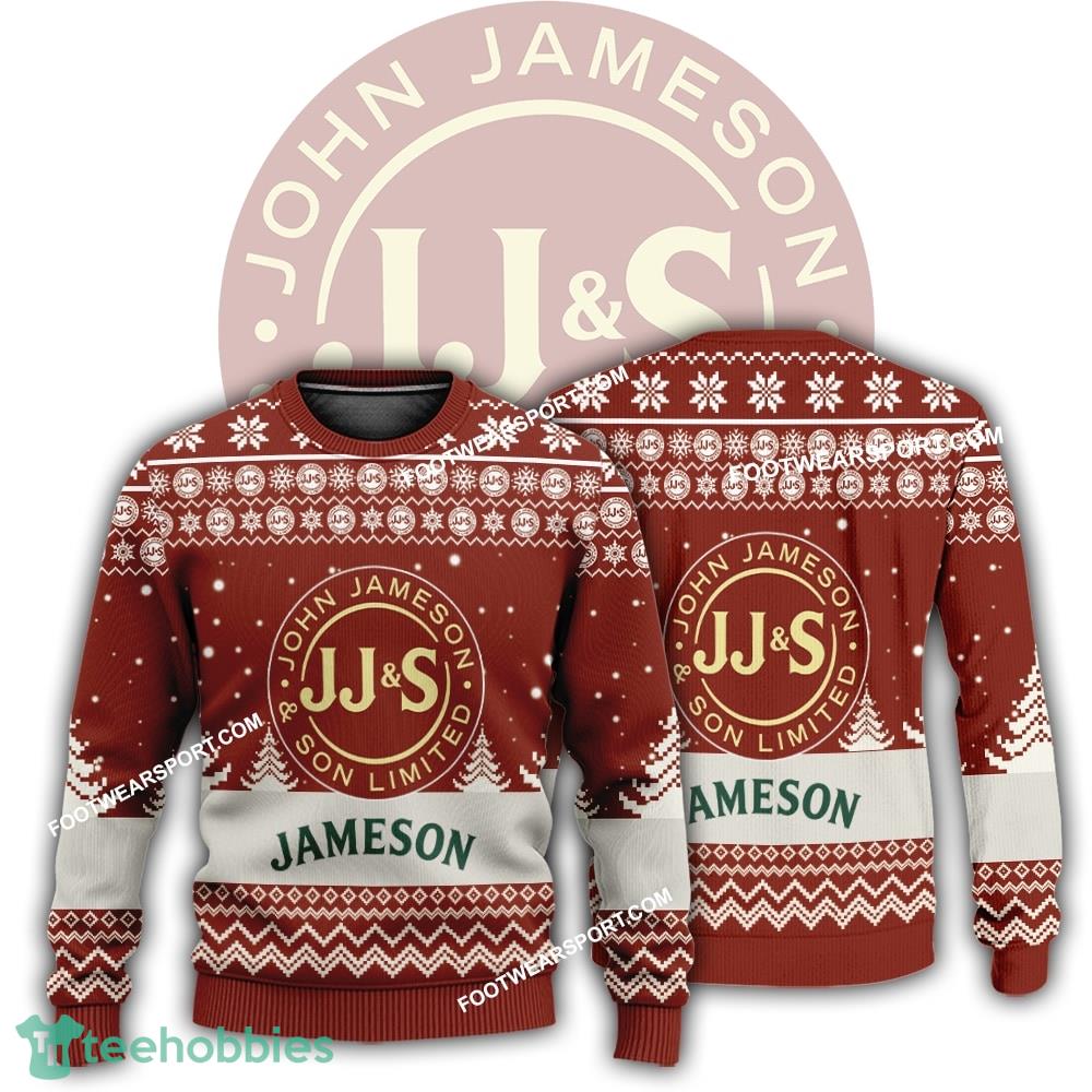 New Logo Jameson Whiskey Glee Ugly Christmas 3D Sweater Gift For Adult
