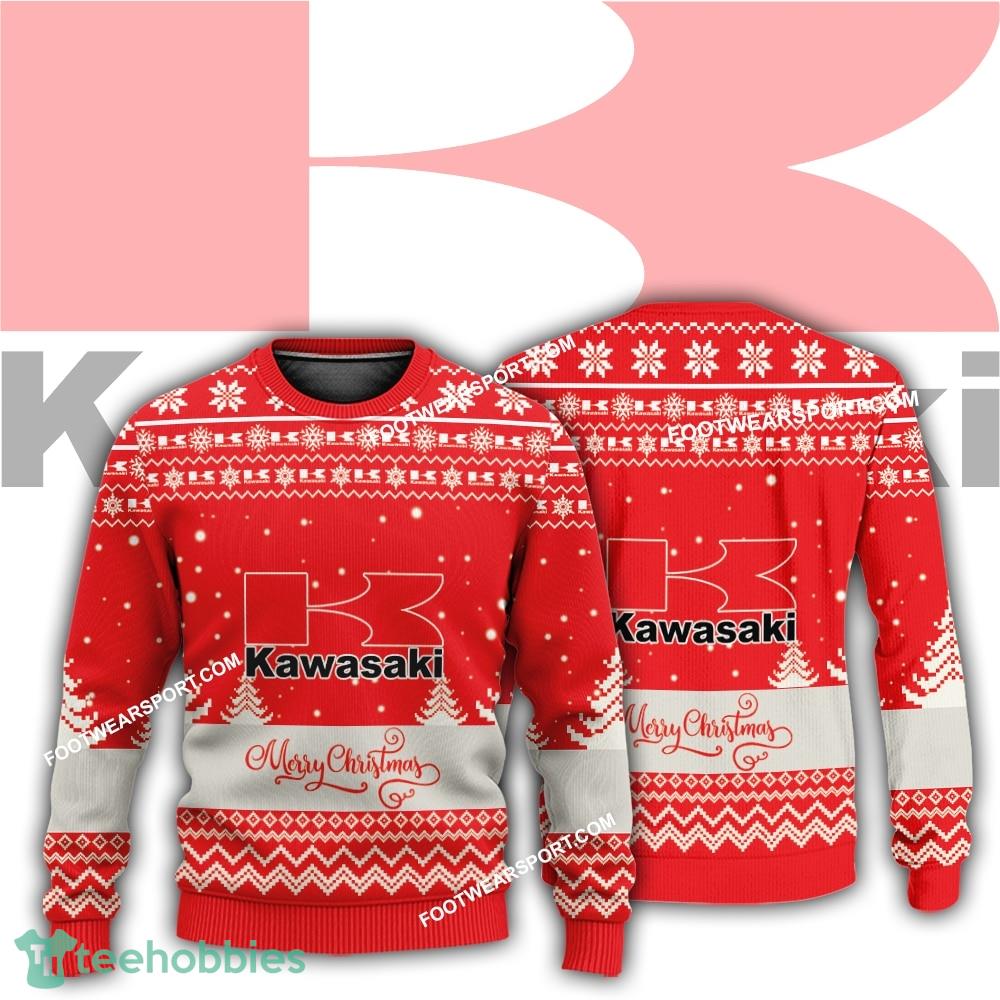 New Logo Kawasaki Motorcycle Share Knitted Xmas 3D Sweater For Men Women