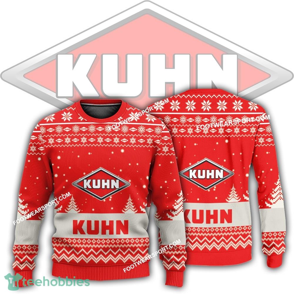 New Logo KUHN Tractor Candy Ugly Christmas Sweater AOP Gift Holidays
