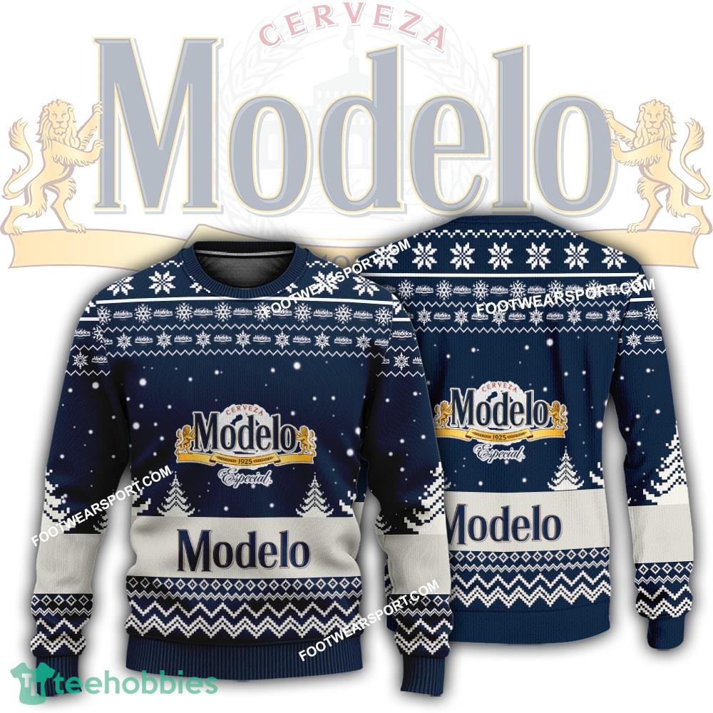 New Logo Modelo Beer Celebration Ugly Christmas Sweater AOP Gift For Adult