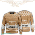 New Logo Moto Guzzi Motorcycle Knitwear Ugly Christmas 3D Sweater For Men Women