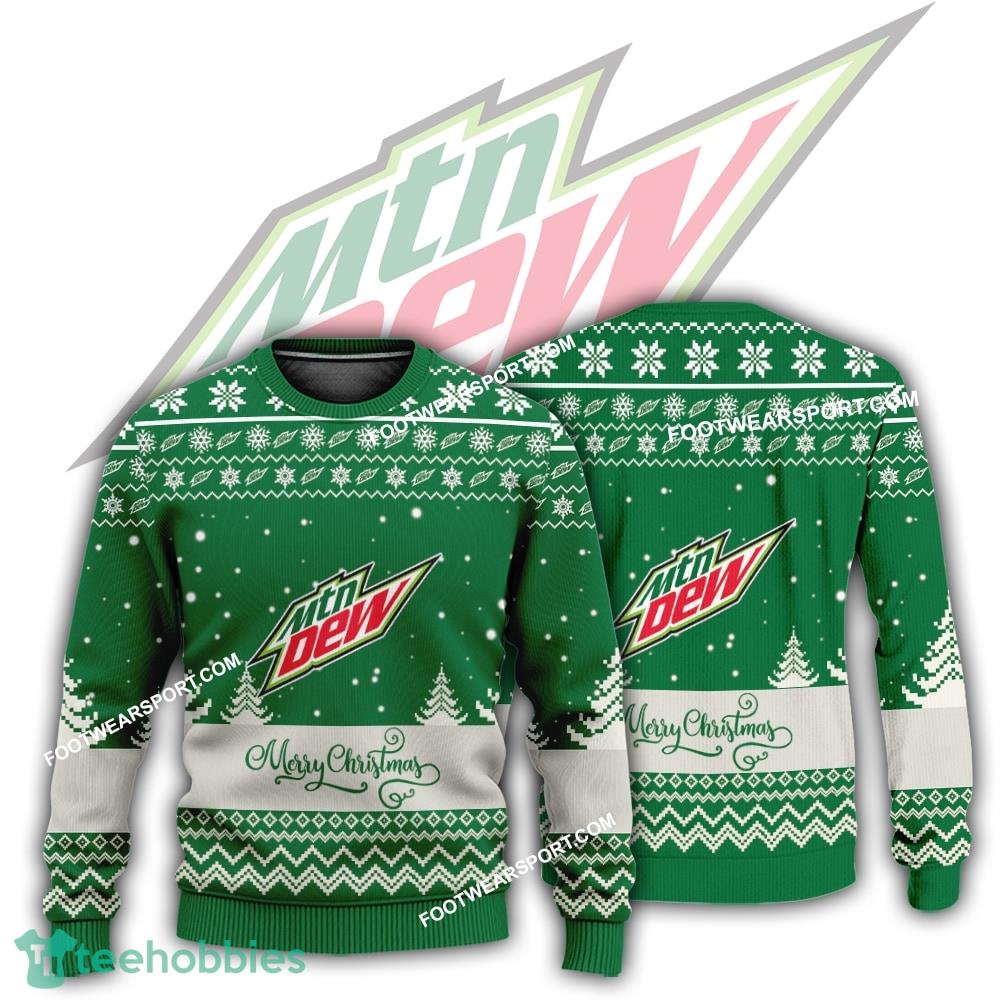 New Logo Mountain Dew Festoon Ugly Christmas Sweater For Men Women