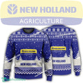 New Logo New Holland Tractor Cosy Knitted Christmas 3D Sweater Gift For Adult