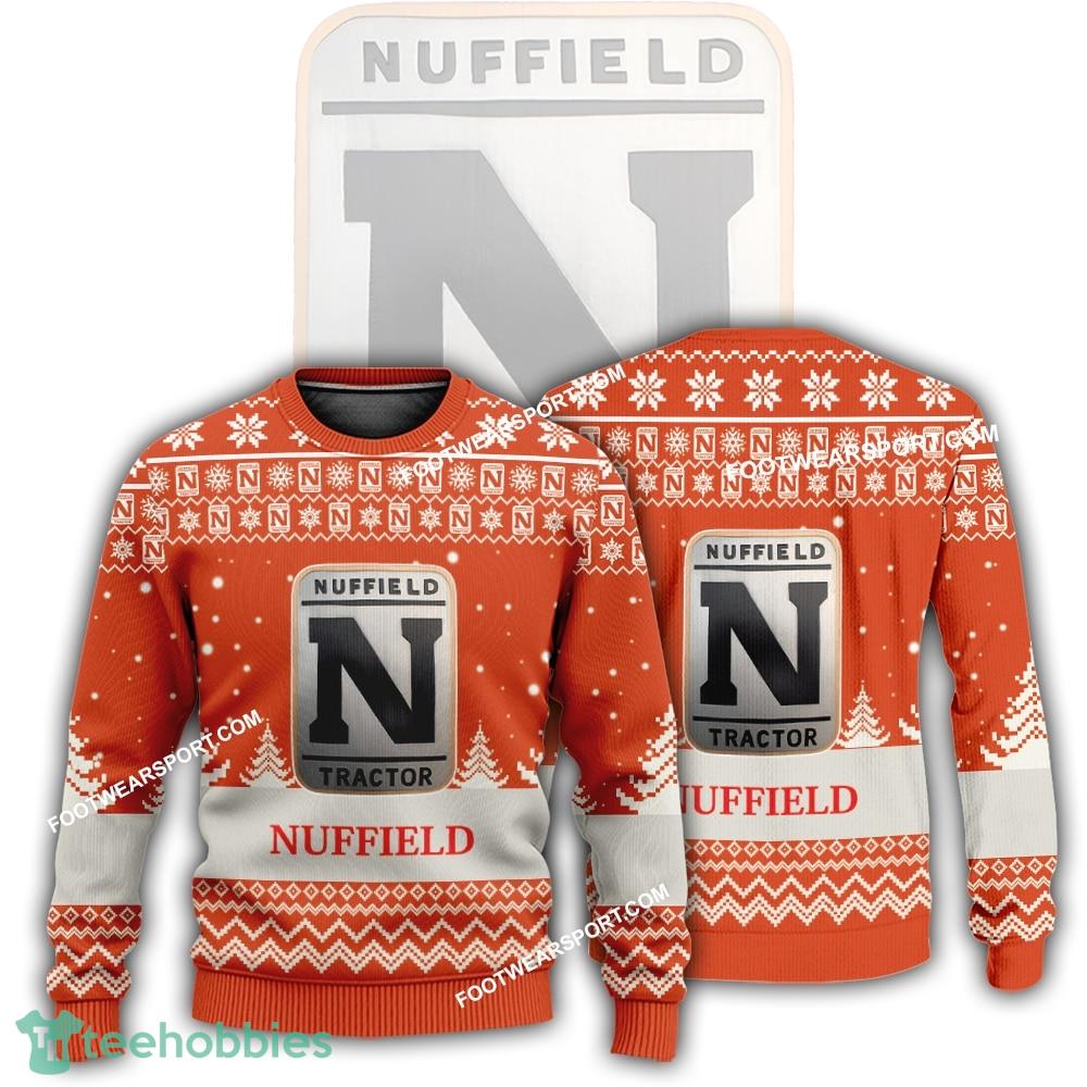 New Logo Nuffield Tractor Family Ugly Christmas 3D Sweater Gift Holidays