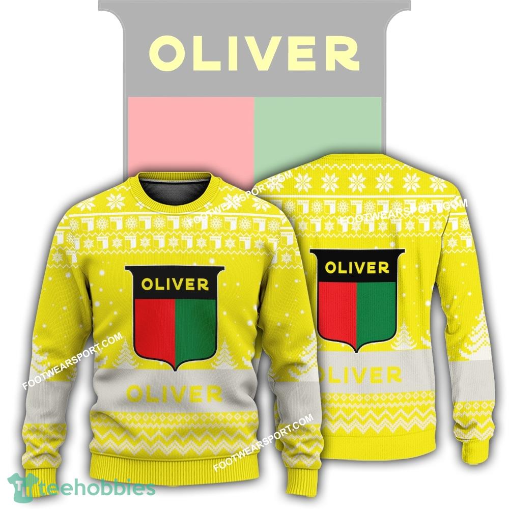 New Logo Oliver Tractor Event Ugly Xmas 3D Sweater Gift Holidays