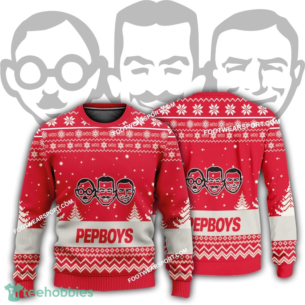 New Logo Pep Boys Wreath Ugly Christmas Sweater Gift For Adult
