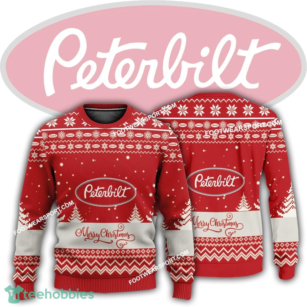 New Logo Peterbilt Truck Ribbed Ugly Christmas Sweater For Men Women