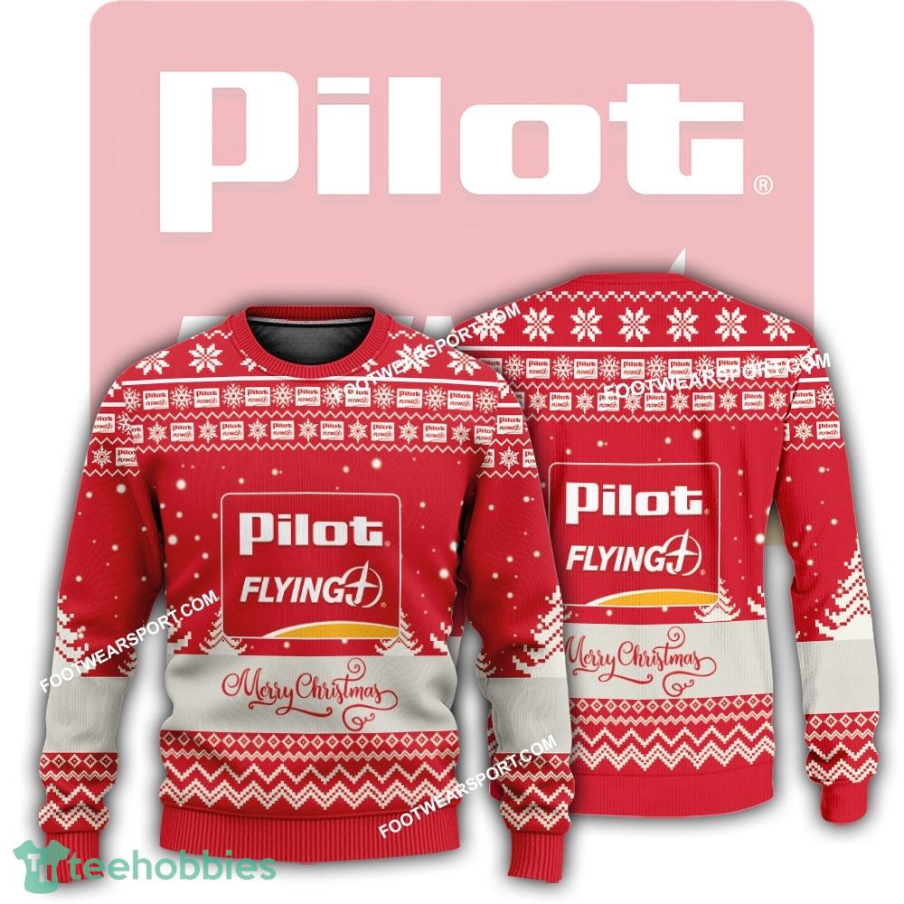New Logo Pilot Flying J Cruise Crochet Ugly Xmas Sweater For Men Women