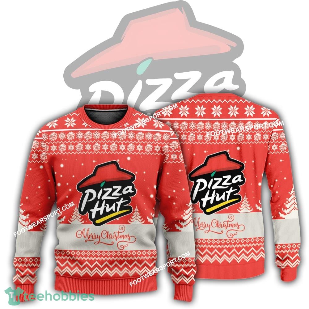 New Logo Pizza Hut Stylish Knitted Christmas 3D Sweater Gift For Adult