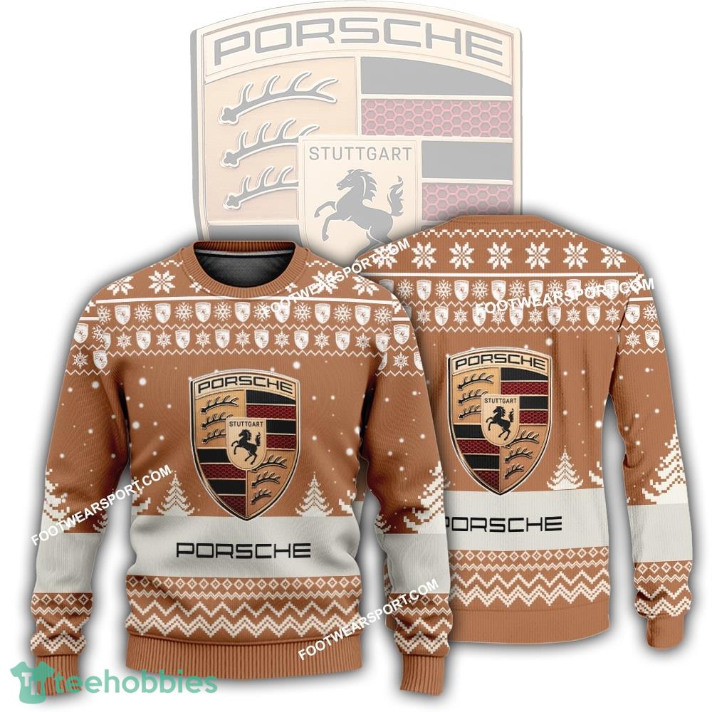 New Logo Porsche Car Racing Yuletide Ugly Xmas 3D Sweater Gift For Adult