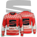 New Logo Seat Car Racing Calendar Ugly Christmas Sweater AOP For Men Women