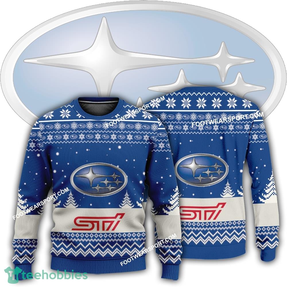 New Logo Subaru STI Car Racing Cabin Ugly Christmas Sweater Gift Holidays