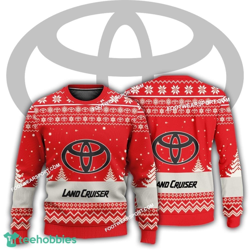 New Logo Toyota Land Cruiser Car Racing Thermos Ugly Christmas 3D Sweater Gift Holidays