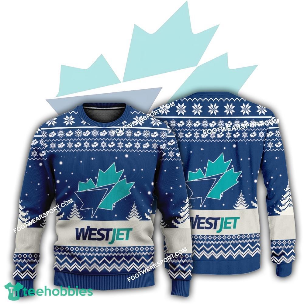 New Logo Westjet Souvenir Stable Ugly Christmas 3D Sweater For Men Women