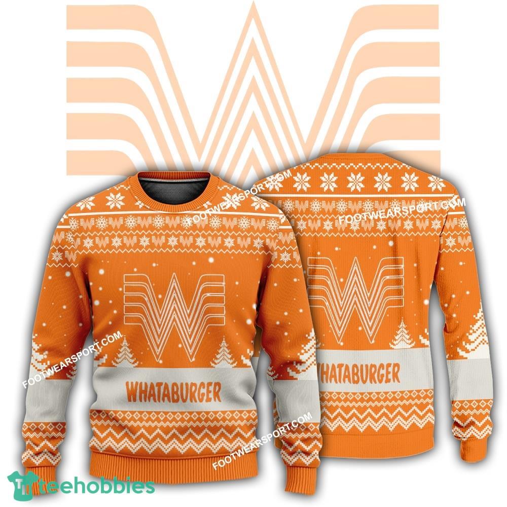 New Logo WHATABURGER Swaddling Ugly Christmas Sweater AOP For Men Women