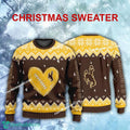 New Style Heart Football Wyoming Cowboys Christmas Sweater AOP Gift For Adult