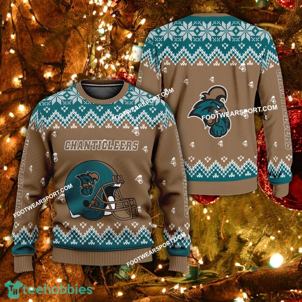 New Style Helmet Coastal Carolina Chanticleers Christmas Sweater AOP Gift Holidays